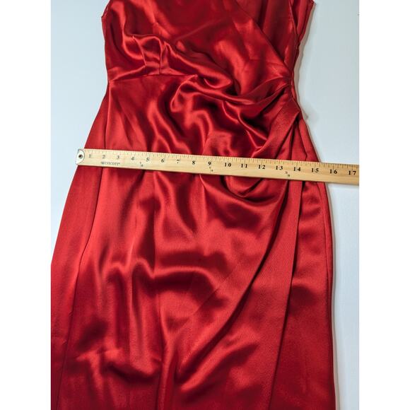 REISS Lucine Draped Cocktail Dress Red Valentine's Size S? See Measurements - Picture 15 of 16